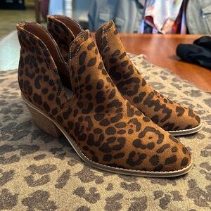 Leopard Booties Size 8.5